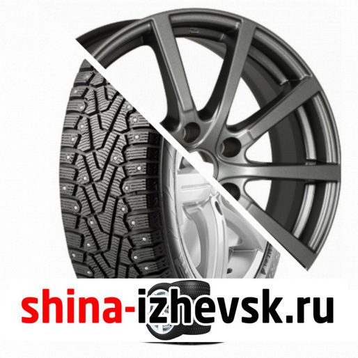 Колесо в сборе Pirelli Winter Ice Zero 225/60 R17 T 103 + iFree Big Byz 7xR17 5×100 ET48 DIA56.1 Насыщенный тёмно-серебристый в Ижевске